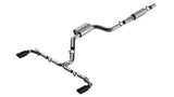 Borla 140883BC FITS: 22-23 Volkswagen Golf GTI 2.0L AT/MT 3inch S-Type Cat-Back Exhaust 4in Black Chrome Tips Catback