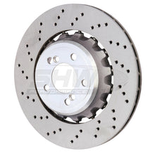 Load image into Gallery viewer, SHW Performance BRL44811 FITS:SHW 15-18 BMW M3 3.0L Left Rear Cross-Drilled Lightweight Brake Rotor (34212284811) Brake Rotors Drilled