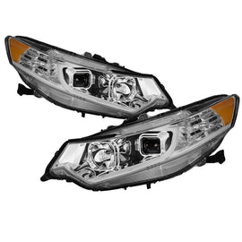 SPYDER 9042225 FITS:xTune 09-14 Acura TSX Projector Headlights Light Bar DRL Chrome (PRO-JH-ATSX09-LB-C) Headlights