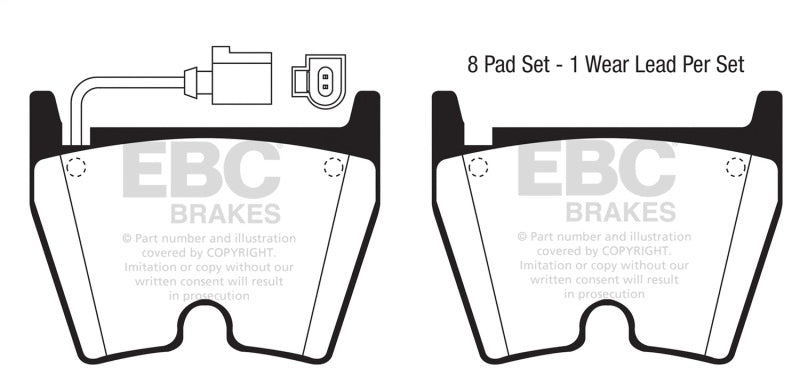 EBC DP41513/3R FITS: 17-18 Audi RS3 Yellowstuff Front Brake Pads Brake Pads Performance