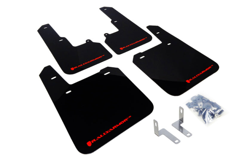Rally Armor MF36-UR-BLK/RD FITS: 15-19 Subaru Outback Black UR Mud Flap w/ Red Logo Mud Flaps