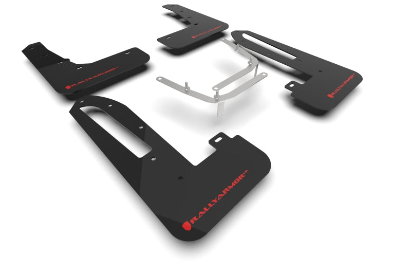 Rally Armor MF97-UR-BLK-RD FITS: 23-25 Honda Civic Type R Black Mud Flap Red Logo Mud Flaps