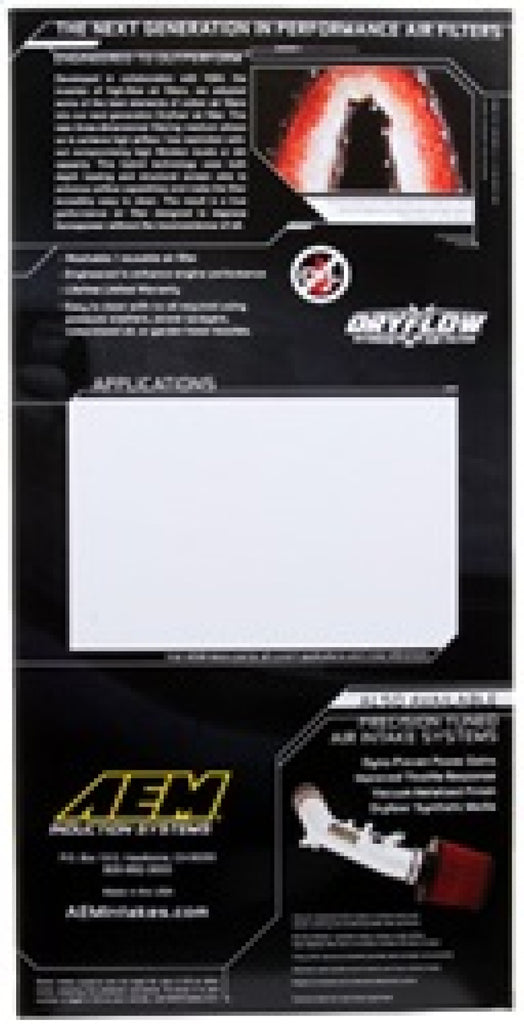 AEM Induction 28-20857 FITS:AEM 02-10 VW Touareg, 02-09 Porsche Cayenne Panel Filter Air Filters Drop In