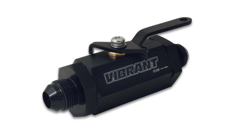 Vibrant 16748 FITS: -8AN to -8AN Male Shut Off Valve Black Fittings