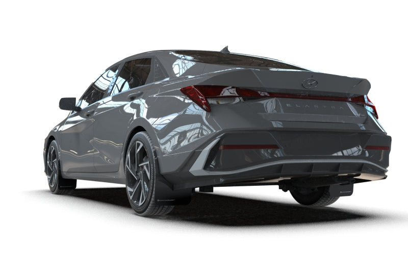 Rally Armor MF120-UR-BLK-GRY FITS: 2024-25 Hyundai Elantra N/N Line Black Mud Flap w/Grey Logo Mud Flaps