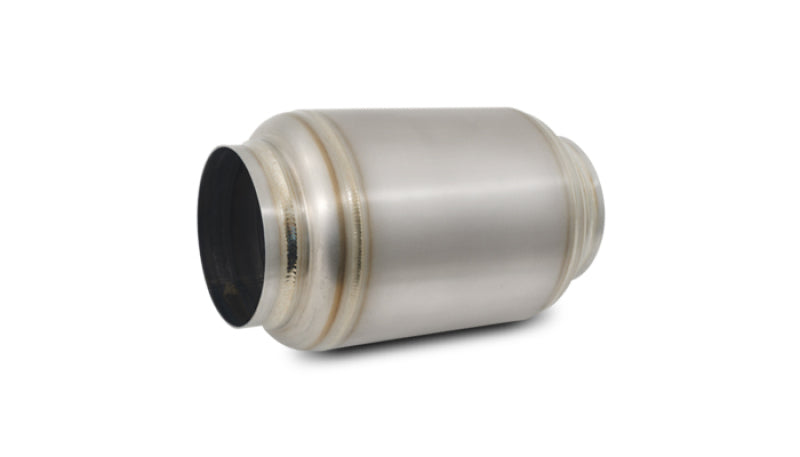 Vibrant 17640 FITS: Titanium Muffler w/Natural Tip 4in. Inlet / 4in. Outlet / 5.875in Dia Muffler