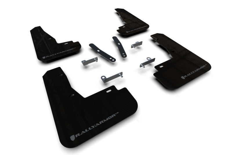 Rally Armor MF91-UR-BLK-DGRY FITS: 22-25 Kia EV6 Black UR Mud Flap Dark Grey Logo Mud Flaps
