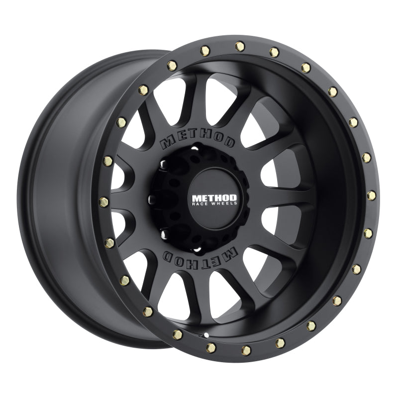 Method Wheels MR60529080512N FITS:Method MR605 NV 20x9 -12mm Offset 8x6.5 121.3mm CB Matte Black Wheel Wheels Cast
