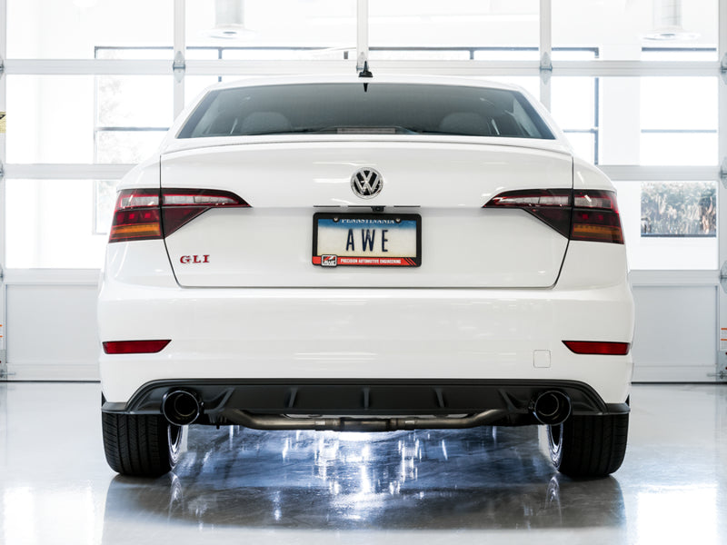 AWE Tuning 3020-23036 FITS: 18-21 Volkswagen Jetta GLI Mk7 Track Edition Exhaust Diamond Black Tips (Fits OEM DP) Catback