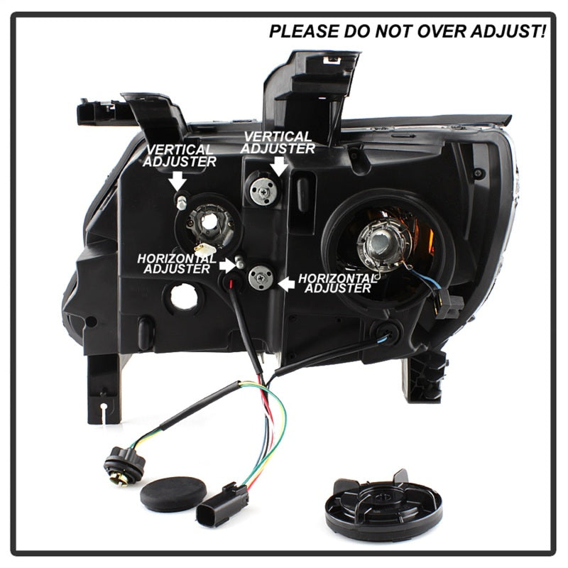 SPYDER 5085283 FITS: 15-17 Chevy Colorado Projector Headlights Light Bar LED Black (PRO-YD-CCO15-LBDRL-BK) Headlights
