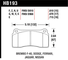 Load image into Gallery viewer, Hawk Performance HB193B.670 FITS: Hawk 2003-2006 Dodge Viper SRT-10 HPS 5.0 Front Brake Pads Brake Pads Performance
