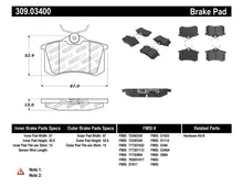 Load image into Gallery viewer, Stoptech 309.03400 FITS:StopTech 02-08 Audi A4 Quattro / 2/99-02 Audi S4 / 93-10 VW Golf GL/GLS Performance Rear Brake Pads Brake Pads Performance