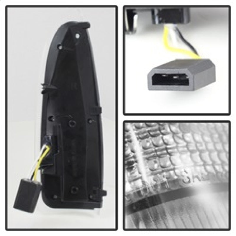 SPYDER 9924712 FITS:xTune Ford Superduty F250-F650 03-07 Amber LED Mirror Signal Lens Clear ACC-LED-FDSD99-MR-C Side Mirrors