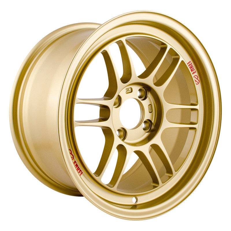 Enkei 3795804928GG FITS: RPF1 15x8 4x100 28mm Offset 75mm Bore Gold Wheel Wheels Cast