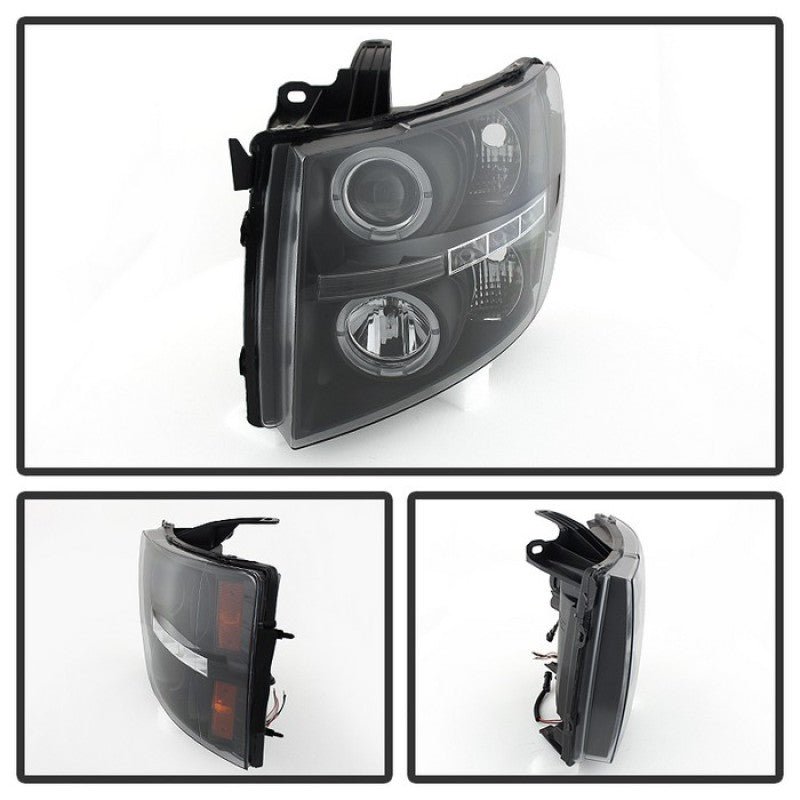 SPYDER 5009494 FITS: Chevy Silverado 1500 07-13 Projector Headlights LED Halo LED Blk PRO-YD-CS07-HL-BK Headlights