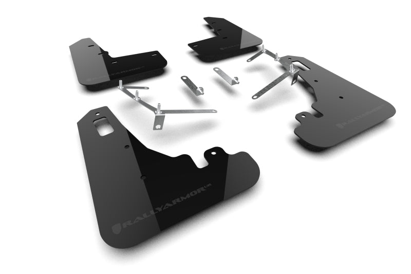 Rally Armor MF99-UR-BLK-DGRY FITS: 22-25 Subaru BRZ / Toyota GR86 Black UR Mud Flap w/Dark Grey Logo Mud Flaps