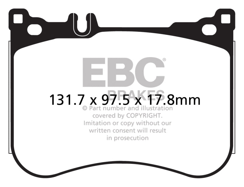 EBC DP42178R FITS: 14+ Mercedes-Benz S550 4.7 Twin Turbo AMG Sport Pkg Yellowstuff Front Brake Pads Brake Pads Performance