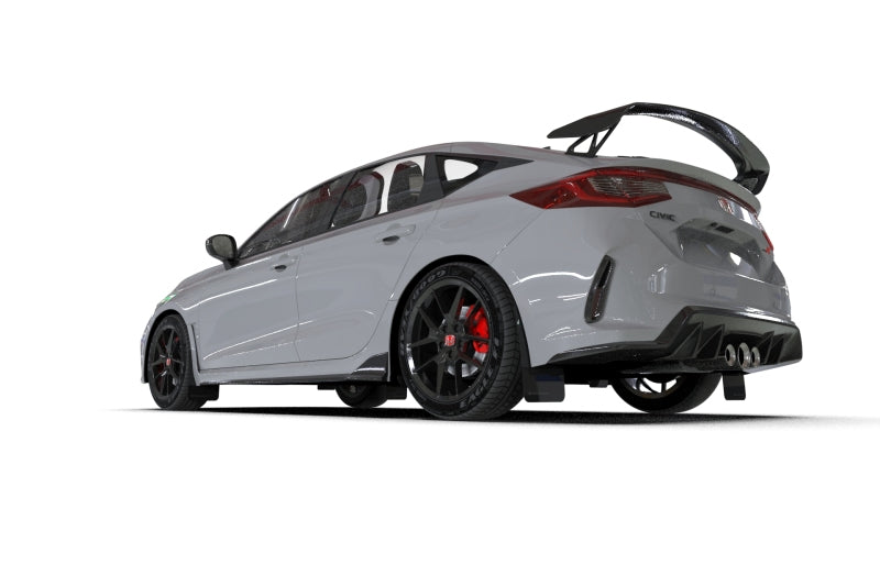 Rally Armor MF97-UR-BLK-NB FITS: 23-25 Honda Civic Type R Black Mud Flap Light Blue Logo Mud Flaps