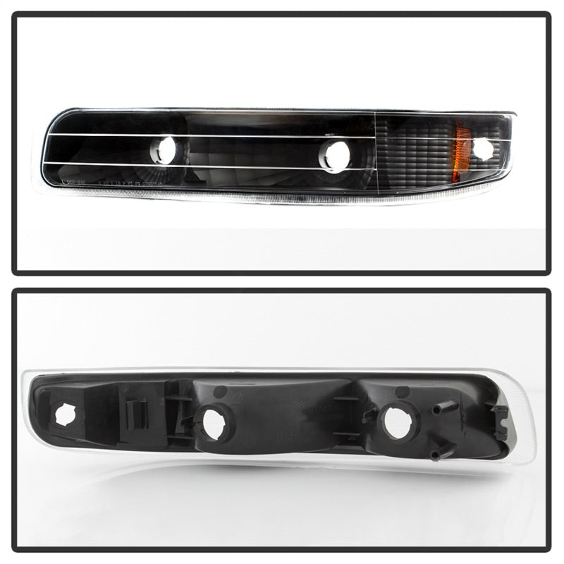 SPYDER 5064271 FITS:xTune Chevy Silverado 99-02 Amber Reflector Bumper Lights Black CBL-JH-CS99-AM-BK Sidemarkers & Indicators