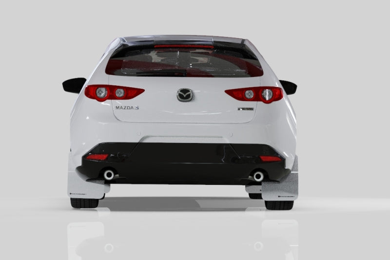 Rally Armor MF61-UR-BLK/DGRY FITS: 19-25 Mazda3 Hatchback Black UR Mud Flap w/Dark Grey Logo Mud Flaps