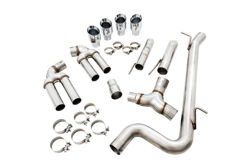 AWE Tuning 3015-42142 FITS: Audi 8V S3 Track Edition Exhaust w/Chrome Silver Tips 102mm Catback