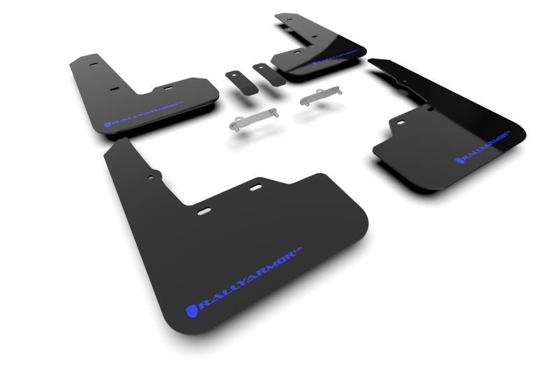 Rally Armor MF92-UR-BLK/BL FITS: 22-25 Subaru WRX Black UR Mud Flap w/Blue Logo Mud Flaps