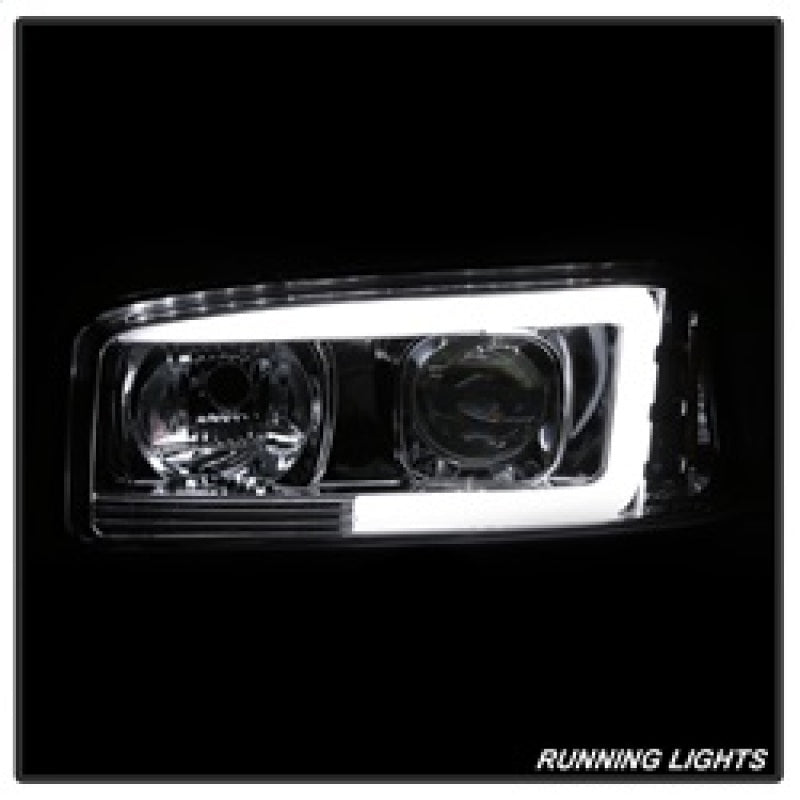 SPYDER 5084620 FITS: GMC Sierra 1500/2500/3500 99-06 V2 Projector Headlights DRL Chrome PRO-YD-CDE00V2-LB-C Headlights