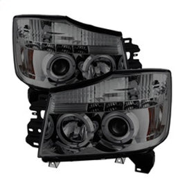 SPYDER 5033963 FITS: Nissan Titan 04-14/Armada 04-07 Projector Headlights LED Halo LED Smke PRO-YD-NTI04-HL-SM Headlights