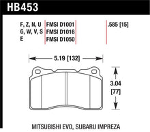Load image into Gallery viewer, Hawk Performance HB453G.585 FITS: Hawk 03-06 Evo / 04-09 STi / 09-10 Genesis Coupe (Track Only) / 2010 Camaro SS DTC-60 Race Front Bra Brake Pads Racing