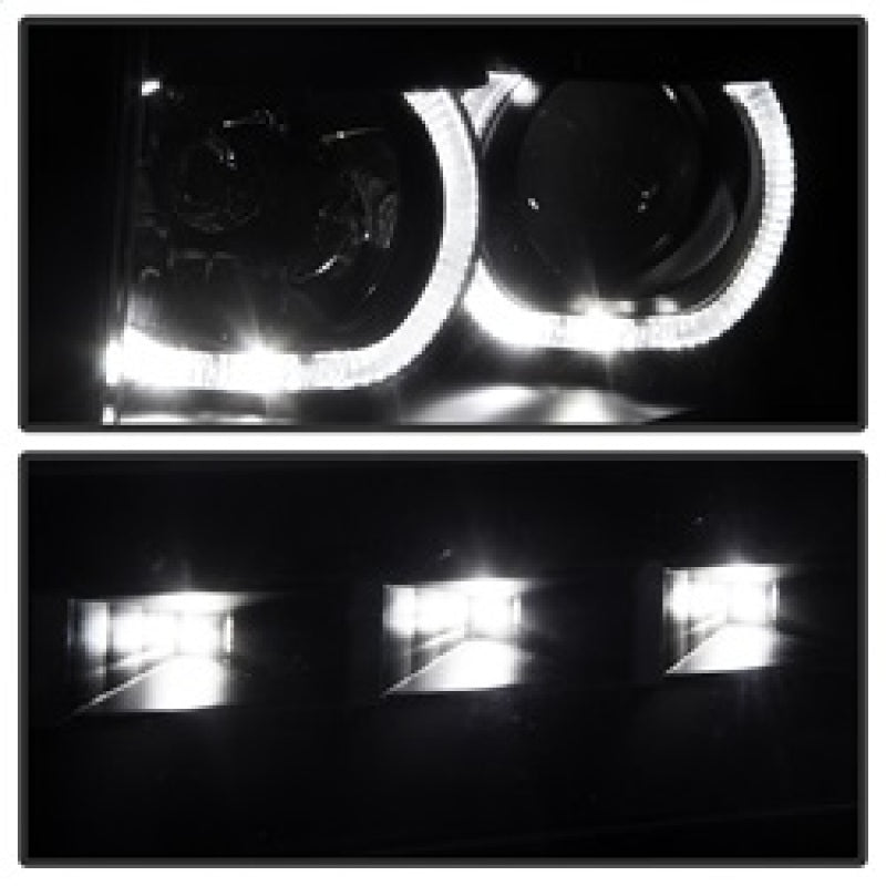 SPYDER 9032226 FITS:xTune Ford F150 09-14 Projector Headlights Halogen Model Only LED Halo Black PRO-JH-FF15009-CFB-BK Headlights