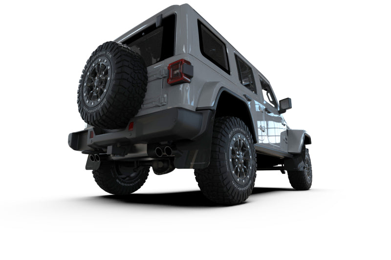 Rally Armor MF124-UR-BLK-RD FITS: 2018+ Jeep Wrangler Rubicon JL Black UR Mud Flap w/ Red Logo Mud Flaps