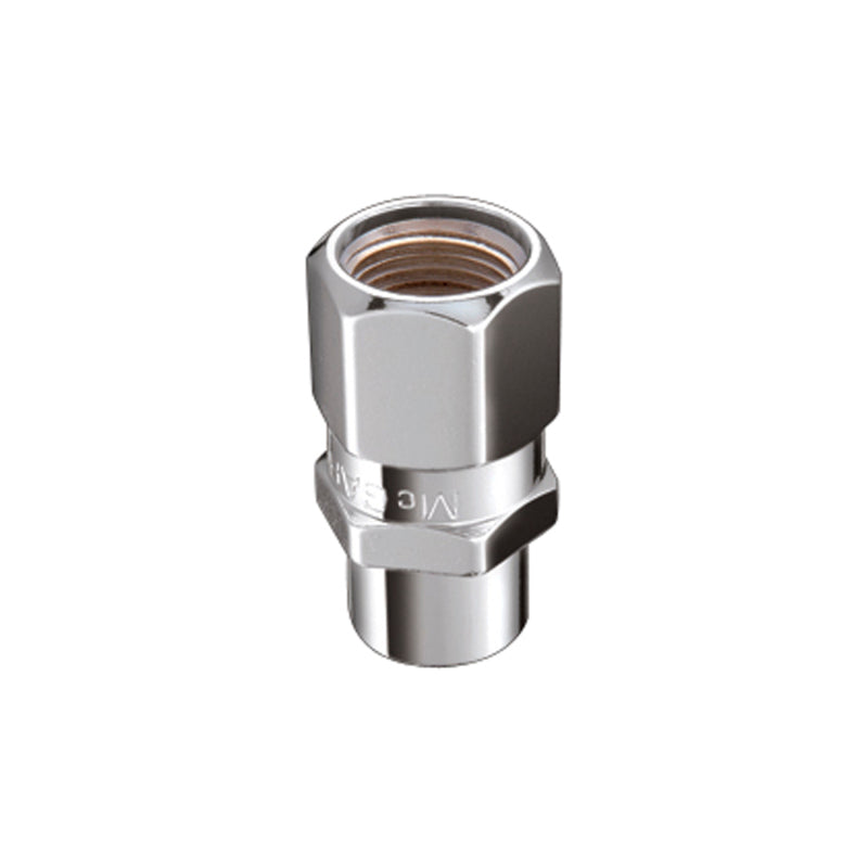 McGard Hex Lug Nut (Drag Racing Short Shank) M12X1.5 / 13/16 Hex / 1.6in. Length (4-Pack) - Chrome