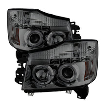 Load image into Gallery viewer, SPYDER 5033963 FITS: Nissan Titan 04-14/Armada 04-07 Projector Headlights LED Halo LED Smke PRO-YD-NTI04-HL-SM Headlights