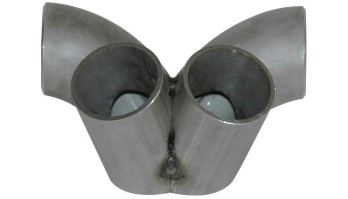 Vibrant 2453 FITS: 4 into 1 SS Turbo Mani Collector for All T4 in Flange 48mm Pipe OD 4.75in tall 78mmx64mm out Merge Collectors