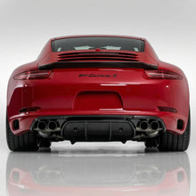 Load image into Gallery viewer, Red Porsche 991.1 rear diffuser by BetterBodies Motorsport, polyurethane aero upgrade for 2012–2016 models.