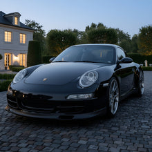 Load image into Gallery viewer, Porsche 997.1 Carrera front spoiler lip in polyurethane, GT3-style, designed for 2005–2008 models, by BetterBodies Motorsport.