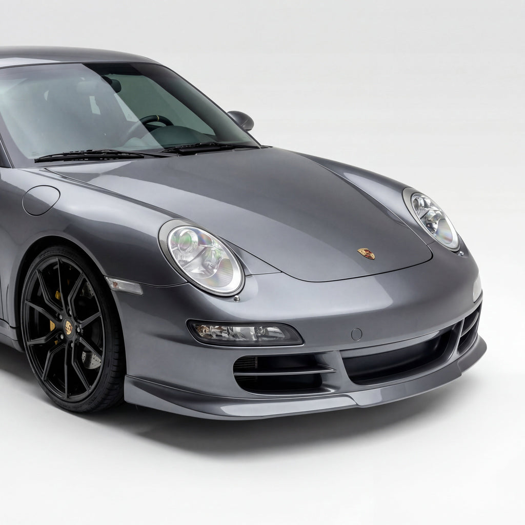 BetterBodies Motorsport Porsche 997 Carrera GT3TEK Aero I front lip spoiler for narrow body 2005-2008 Porsche 997 front bumper, racing style.