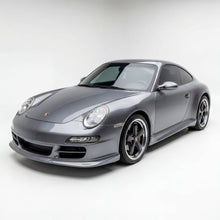 Load image into Gallery viewer, BetterBodies Motorsport polyurethane side skirts for Porsche 997 Carrera narrow body, 2005–2011, shown on car with removed license plate.