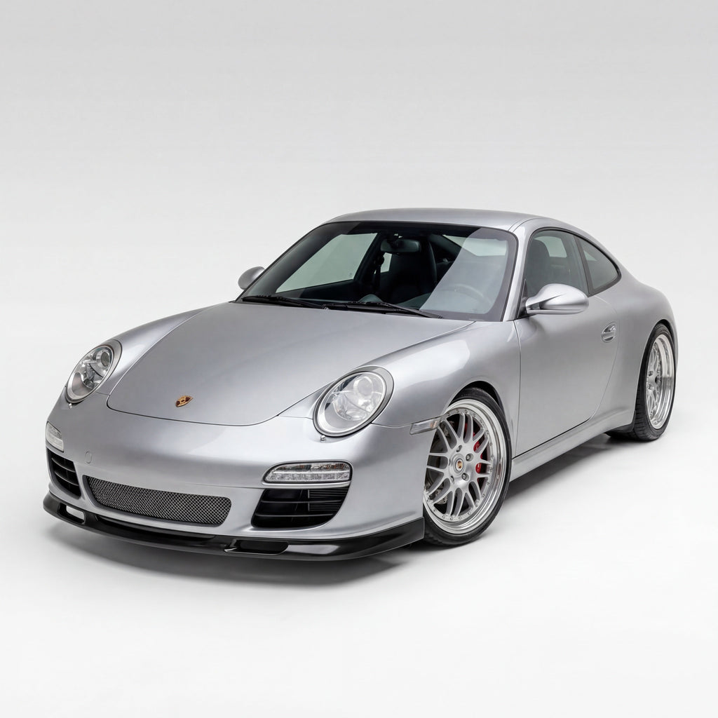 BetterBodies Motorsport polyurethane front lip spoiler for Porsche 997.2 Carrera 2009-2012, racing style front bumper upgrade.