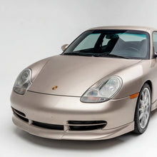 Load image into Gallery viewer, Porsche 996 GT3-style front spoiler lip in polyurethane by BetterBodies Motorsport for 1998-2001 996 models, designed for enhanced aerodynamics.