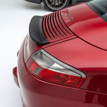 Load image into Gallery viewer, Porsche 996 Carrera ducktail spoiler by BetterBodies Motorsport, retro racing rear wing for 1999–2004 Porsche 996 Carrera models.
