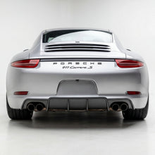 Load image into Gallery viewer, BetterBodies Motorsport polyurethane rear diffuser for Porsche 991 Carrera 2012-2015 enhances racing-style aero upgrade on the rear bumper.