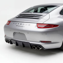 Load image into Gallery viewer, Polyurethane rear diffuser for Porsche 991 Carrera 2012-2015, BetterBodies Motorsport racing style aero upgrade on a Porsche 991.1.