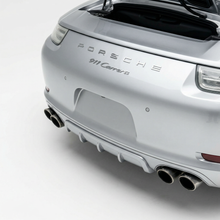 Load image into Gallery viewer, BetterBodies Motorsport polyurethane rear diffuser for Porsche 991 Carrera (2012–2015), showcasing aerodynamic upgrade design.