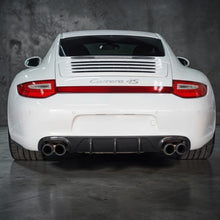 Load image into Gallery viewer, Porsche 997.2 rear bumper diffuser in RUF/TA style polyurethane with detailed fins, designed for 2009–2012 models.