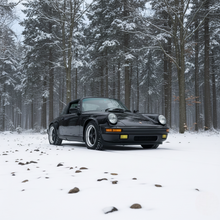Load image into Gallery viewer, Yellow Porsche 911 RUF-style front spoiler by BetterBodies Motorsport, made of polyurethane, designed for narrow body 1974-1989 models.