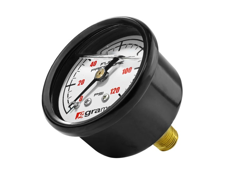 Grams Performance G2-99-1200W - Universal 0-120 PSI Fuel Pressure Guage - White Face