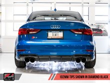 Load image into Gallery viewer, AWE Tuning 3025-43072 - Audi 8V S3 SwitchPath Exhaust w/Diamond Black Tips 102mm