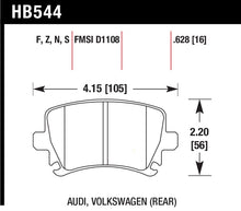 Load image into Gallery viewer, Hawk Performance HB544Z.628 - Hawk Audi A3 / A4 / A6 Quattro Performance Ceramic Rear Brake Pads