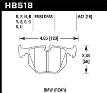 Load image into Gallery viewer, Hawk Performance HB518S.642 - Hawk BMW 330CI/330I/330XI/525i/740i/754iL/M3/M5/X3/X5/Z4/Z8 / Range Rover HSE HT-10 Race Rear Brake